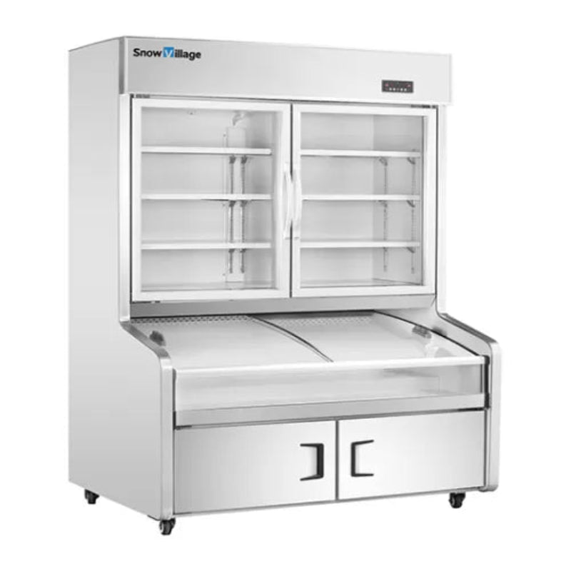 Double Door With 3 Temperature Display Cabinet for Restaurant HY-1800FKT Catchers