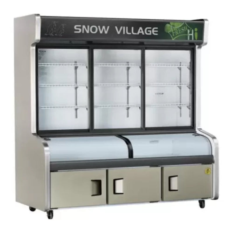 Triple Door With Three Temperature Display Cabinet for Restaurant HY-1800W Catchers