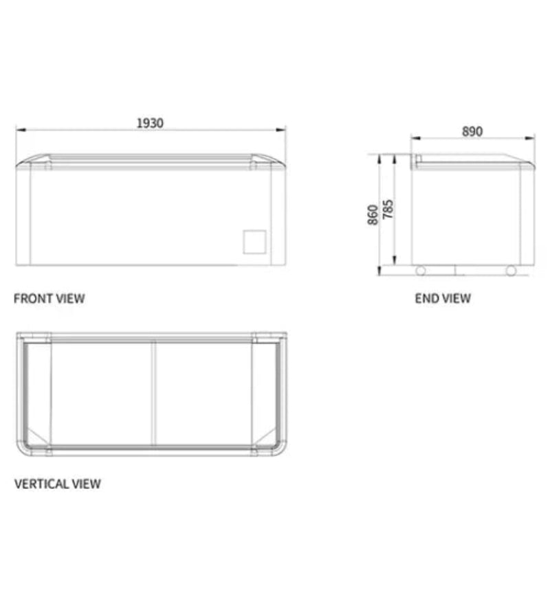 Modular Supermarket Island Freezer CQS19D Catchers
