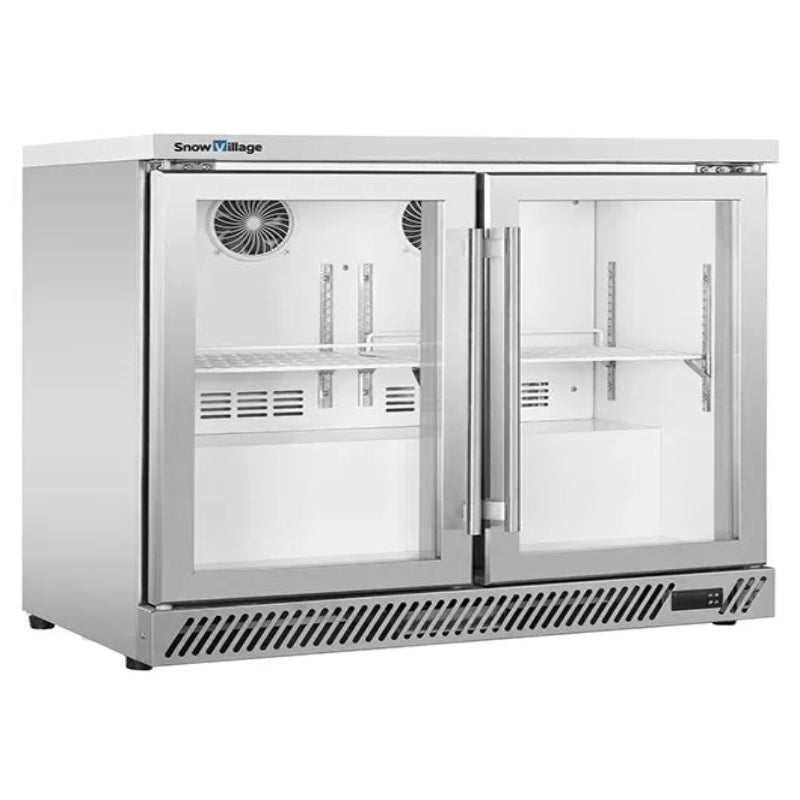 Under Bench Stainless Steel Double Door Bar Cooler BT-900FS/F Catchers
