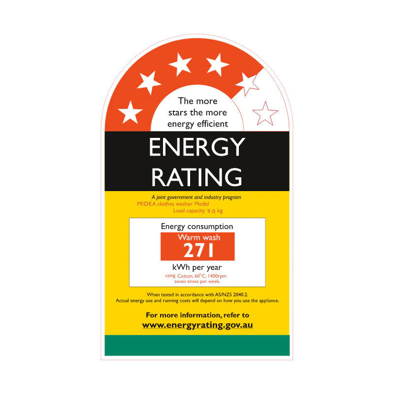 Midea 9KG Steam Wash Front Load Washing Machine with Wi-Fi - Titanium Colour Catchers