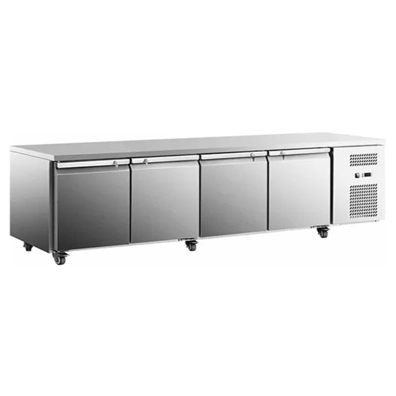 Stainless Steel Four Door Workbench Fridge GNR2280T4 Catchers