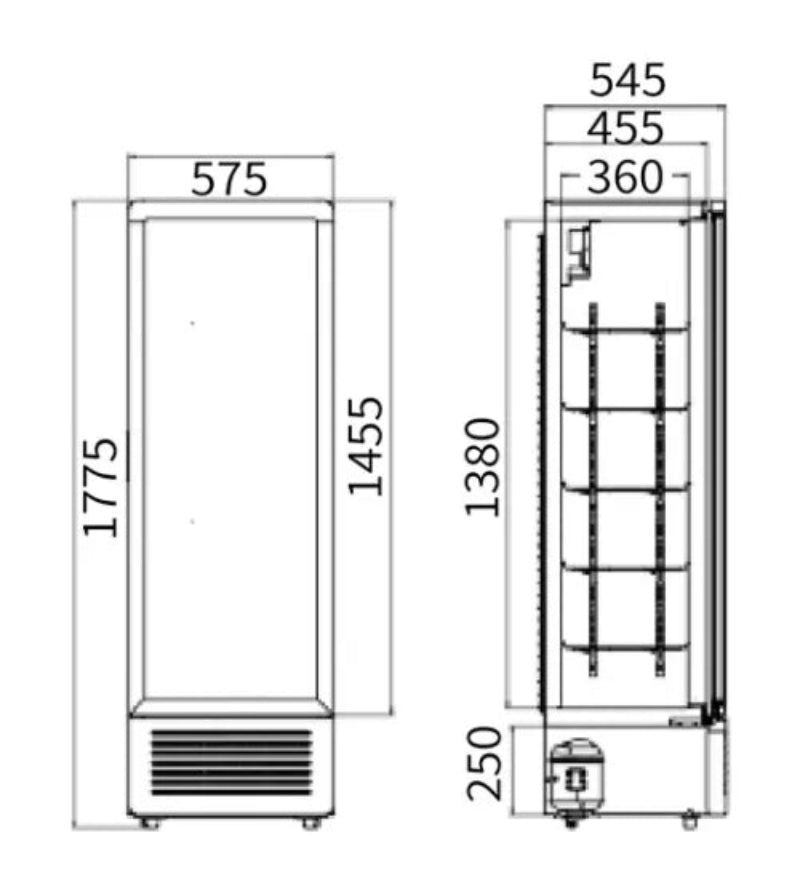 Single Glass Door Display Fridge LC-310 Catchers