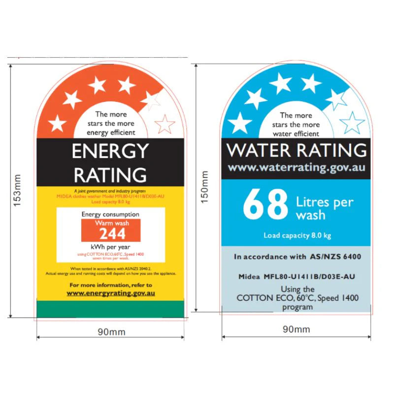 Midea 8KG Front Loader Washing Machine - White Color Catchers