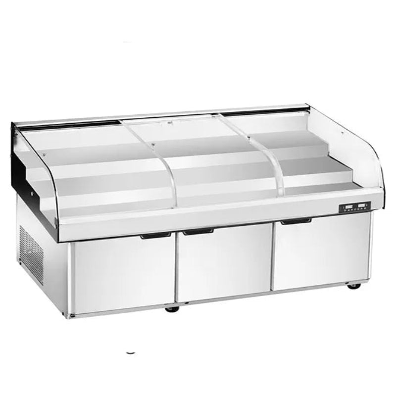 Stainless Steel Triple Door Dual Temperature Display Cabinet BT-K2.5-T3XQ Catchers