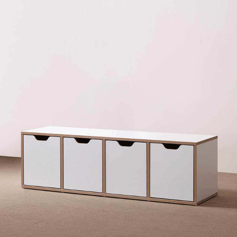 POKO 4 cubby storage bench with cushion option for books toys and home storage