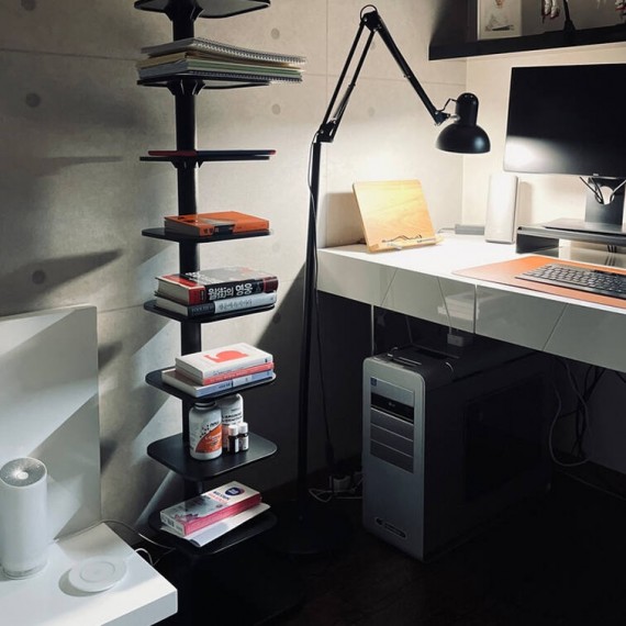 JAKE Standing Bookshelf - White