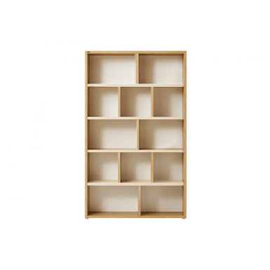 Bookcase - Type C - Natural and Cream White - Alice 2