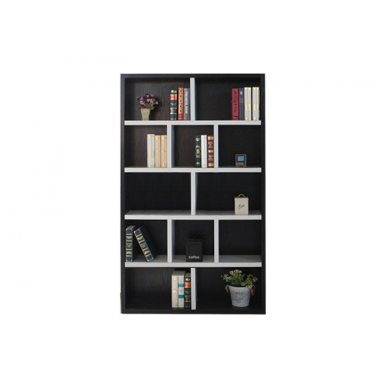 Bookcase - Type C - Dark Chocolate And White - Alice 2