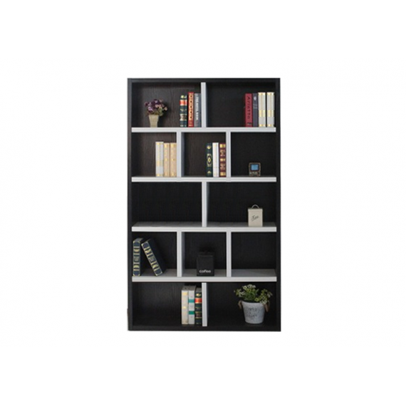 Bookcase - Type C - Dark Chocolate And White - Alice 2
