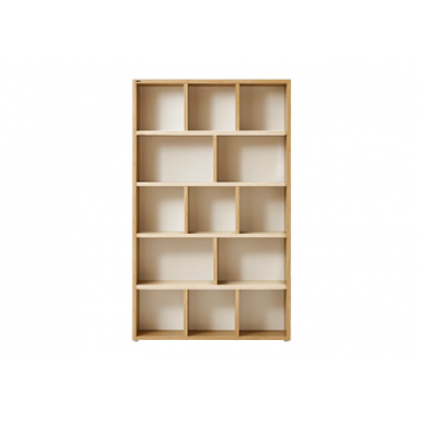 Bookcase - Type C - Natural and Cream White - Alice