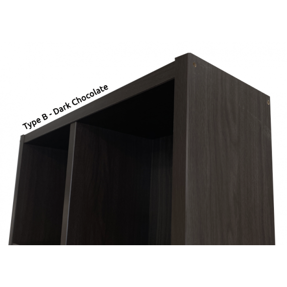 Bookcase - Type C - Dark Chocolate And White - Thomas 2