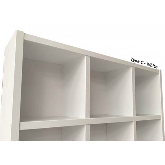 Bookcase - Type C - Natural and White -   Alice