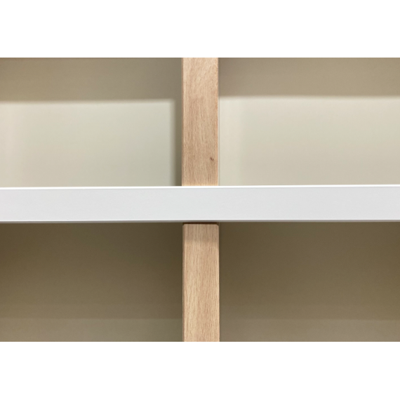 Bookcase - Type C - Natural and Cream White - Lucas