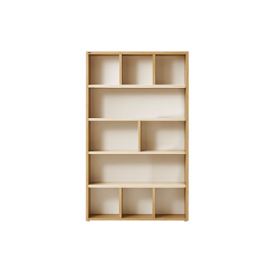Bookcase - Type C - Natural and Cream White - Daniel