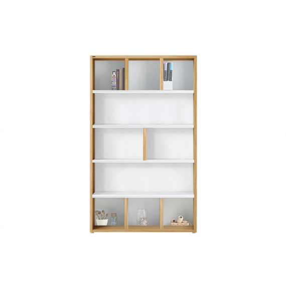 Bookcase - Type C - Natural and White -   Daniel
