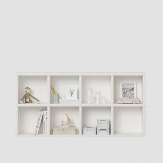 SAM 2 Tier(120cm) DIY Bookcase - Pure White