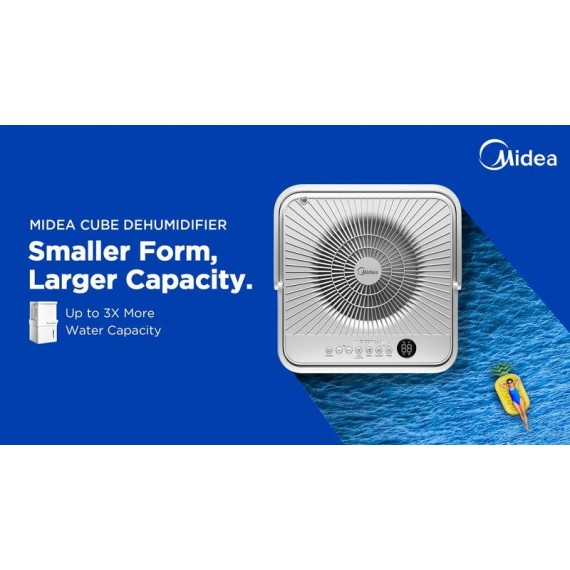 Midea Cube Dehumidifier with Smart Wi-Fi 20L/Day and 12L Water Tank