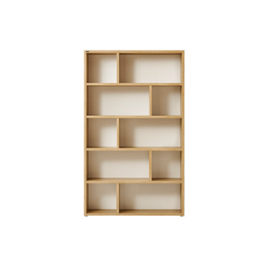 Bookcase - Type C - Natural W Cream White Backboard - Poppy
