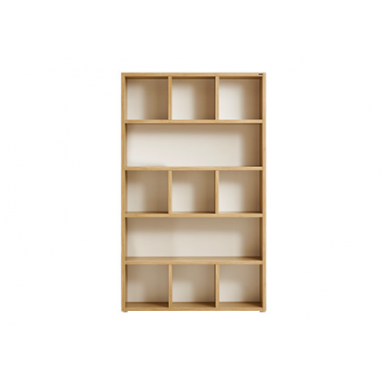 Bookcase - Type C - Natural W Cream White Backboard - Thomas