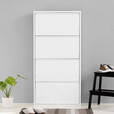 WANDA 4 Tier Shoe Cabinet - White